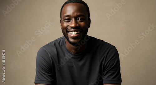 Portrait of a Happy Smiling Black Man