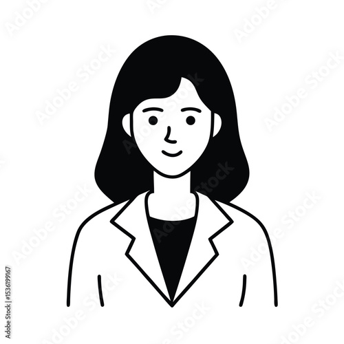 Illustration of a female teacher smiling confident and approachable design for education