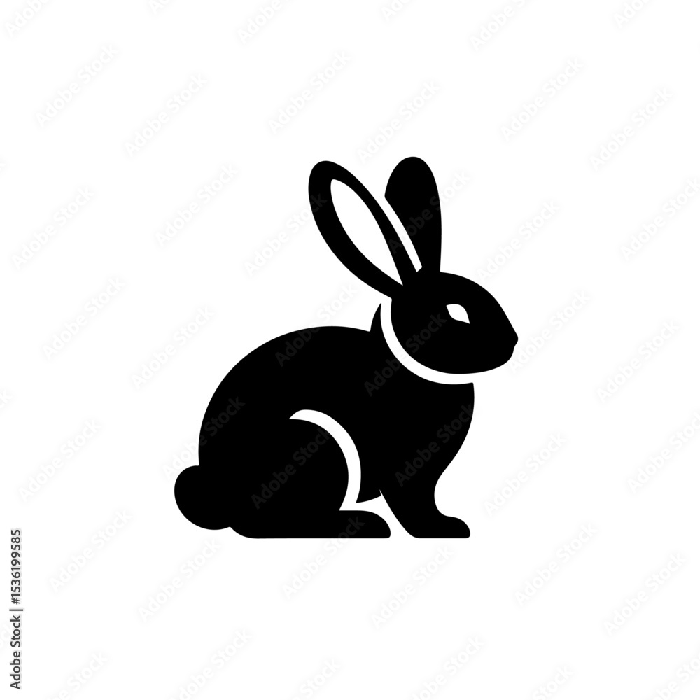 Fototapeta premium Rabbit silhouette , Rabbit vector
