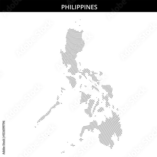 Artistic representation of the Philippines in abstract design form