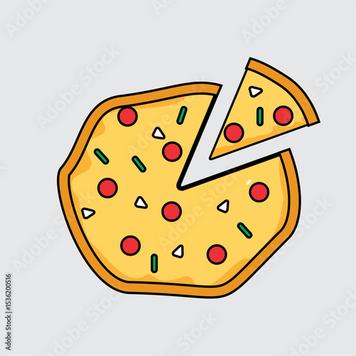 Modern vector style pizza icon