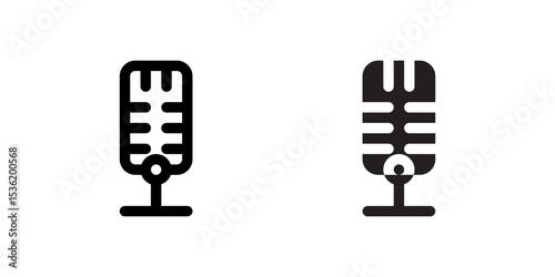 A variant of the ribbon microphone icon, suitable for specialized audio recording, historical sound, and unique studio setups.