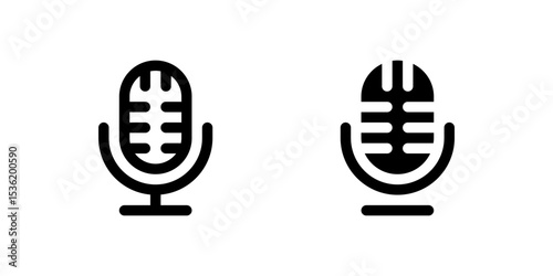 A detailed ribbon microphone icon, useful for illustrating specific audio equipment, studio gear, and professional sound.