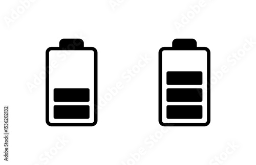 Battery icon vector illustration. battery charging sign and symbol. battery charge level