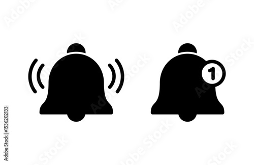 Bell Icon vector illustration. Notification sign and symbol for web site design