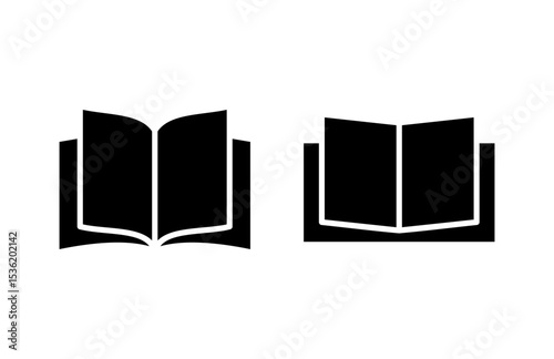 Book icon vector illustration. open book sign and symbol. ebook icon