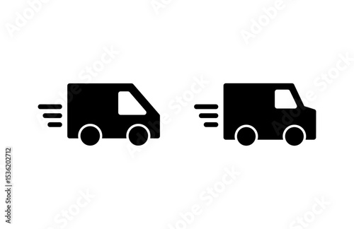 Delivery truck icon vector illustration. Delivery truck sign and symbol. Shipping fast delivery icon