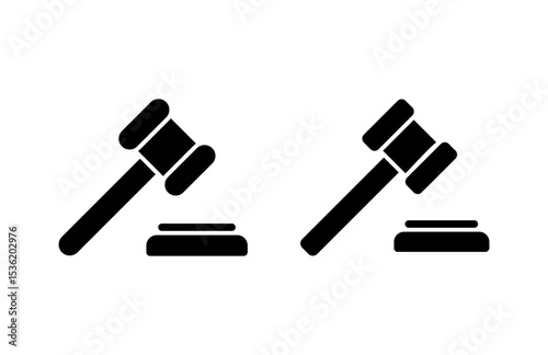 Gavel icon vector illustration. judge gavel sign and symbol. law icon. auction hammer