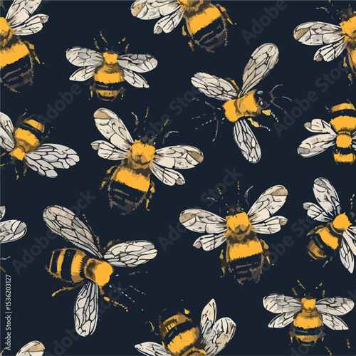 illustration, black, nature, insect, honey, summer, isolated, animal, background, wildlife, graphic, design, white, yellow, flying, honey bee, honeybee, cartoon, art, vector, drawing, bee, symbol, 