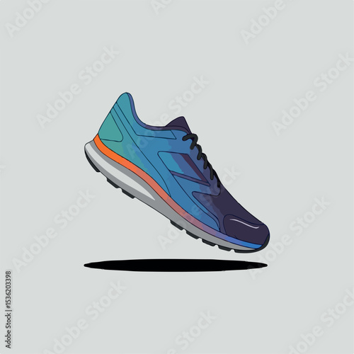 sport, illustration, shoe, design, style, vector, training, fashion, footwear, foot, isolated, athletic, sneaker, icon, background, run, casual, lifestyle, walking, clothing, art, drawing, lace, white