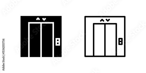 An elevator or lift icon, essential for navigation, accessibility, hotel facilities, and building signage.