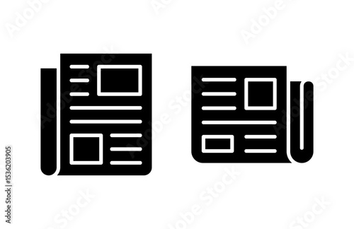 Newspaper icon vector illustration. news paper sign and symbolign