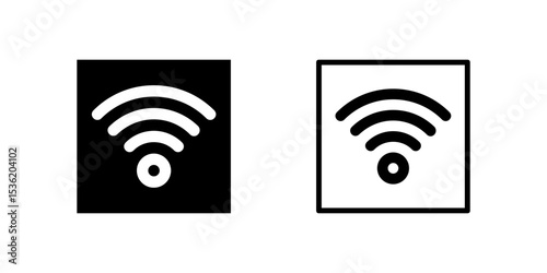 An internet or WiFi facility icon, essential for indicating connectivity, hotspot, hotel amenities, and digital services.