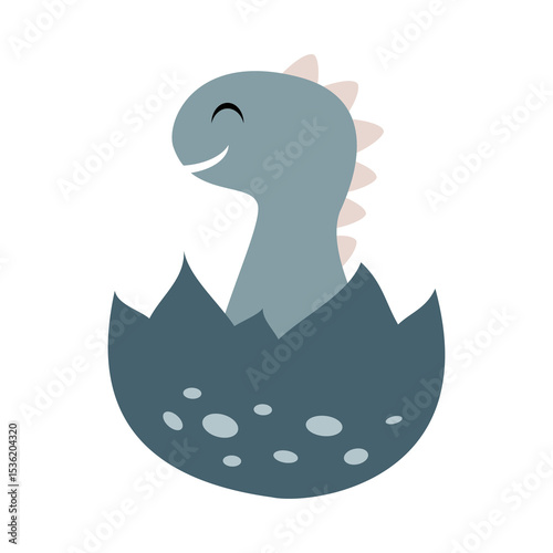 Cute baby dinosaurs clipart. Cute fantasy animal clipart. Hand draw vector illustration in flat style