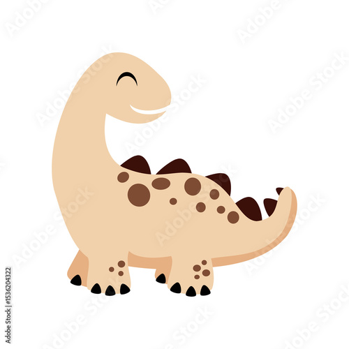 Cute dinosaurs clipart. Cute fantasy animal clipart. Hand draw vector illustration in flat style