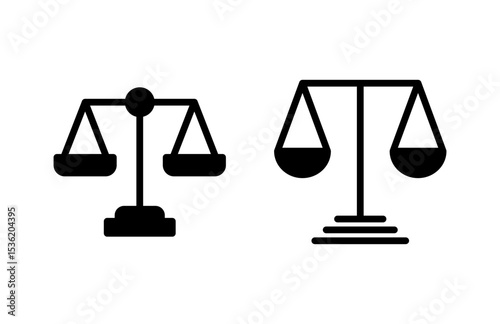 Scales icon vector illustration. Law scale icon. Justice sign and symbol