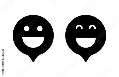 smile icon vector illustration. smile emoticon icon. feedback sign and symbol