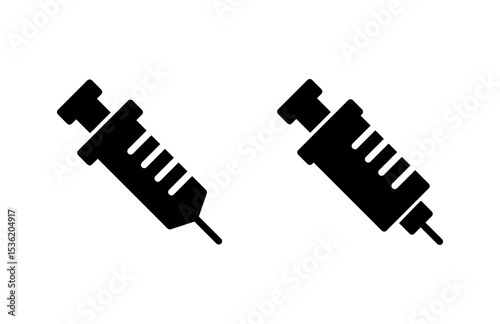 Syringe icon vector illustration. injection sign and symbol. vaccine icon
