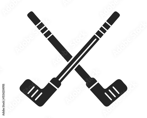 Hockey Sticks icon silhouette vector illustration