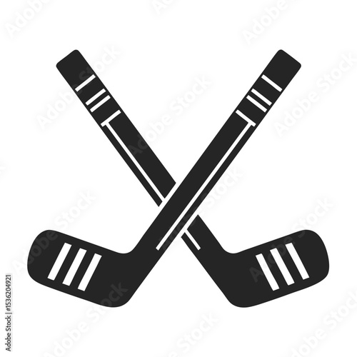 Hockey Sticks icon silhouette vector illustration