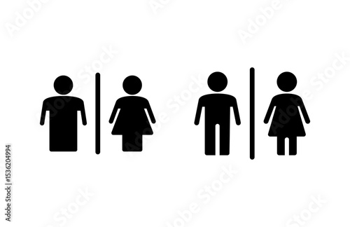 Toilet icon vector illustration. Girls and boys restrooms sign and symbol. bathroom sign. wc, lavatory