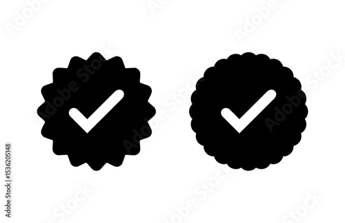 verified icon vector illustration. verification check mark. approved sign and symbol