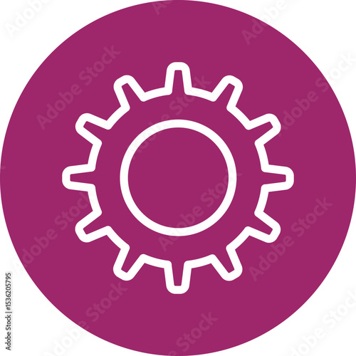 Settings Vector Line White Circles Multicolors