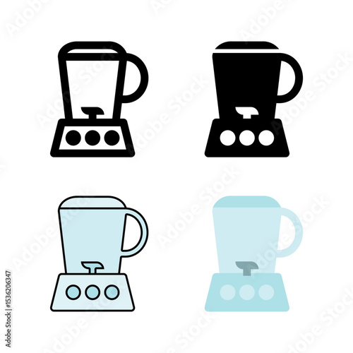 A blender or juicer icon set, versatile for representing smoothies, fresh juices, healthy drinks, and kitchen appliances.