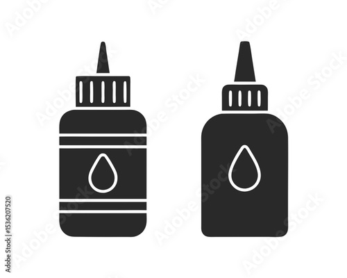 Glue Bottle icon silhouette vector illustration
