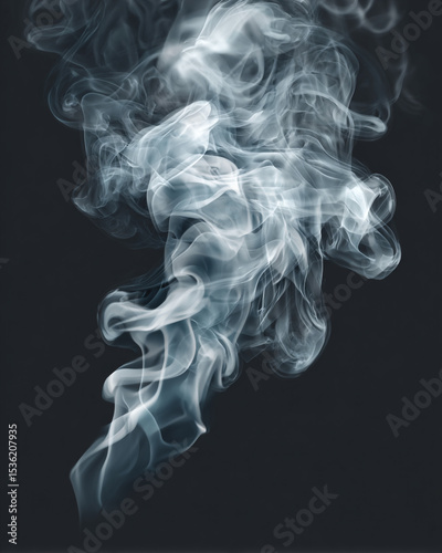 A plume of white smoke rising against a dark gray background image art