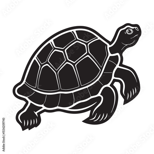 tortoise illustration vector logo sticker silhouette 