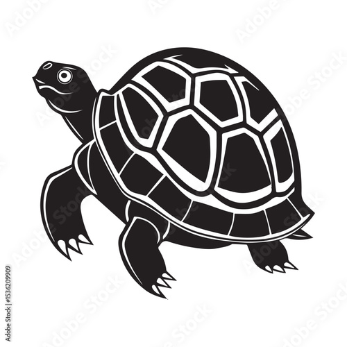 tortoise illustration vector logo sticker silhouette 