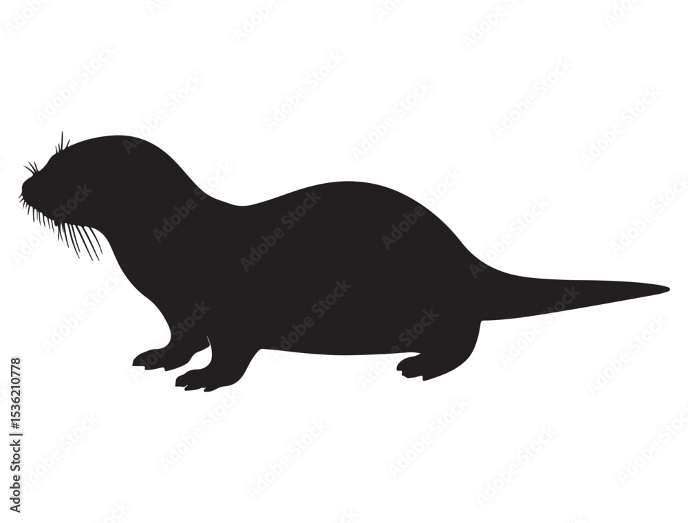 Fototapeta premium OTTER SILHOUETTE