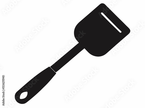 spatula icon, Black silhouette of a kitchen spatula, Spatula silhouette vector illustration