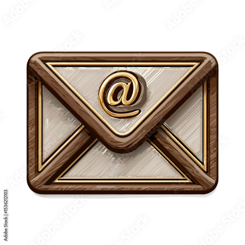 Closed envelope icon for messaging ui stock vector