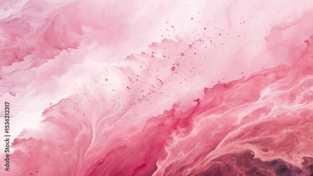 Fototapeta premium Soft and artistic pink watercolor abstract background with delicate paint textures and modern aesthetic ideal for design, decoration, and creative artwork projects
