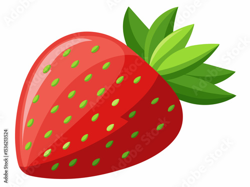 Red strawberry berry doodle hand drawn cartoon icon. Garden strawberry fruit or strawberries flat color vector icon for food apps and websites
