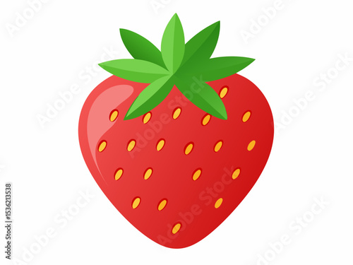 Red strawberry berry doodle hand drawn cartoon icon. Garden strawberry fruit or strawberries flat color vector icon for food apps and websites