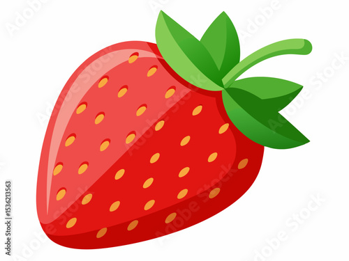 Red strawberry berry doodle hand drawn cartoon icon. Garden strawberry fruit or strawberries flat color vector icon for food apps and websites