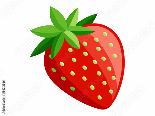 Red strawberry berry doodle hand drawn cartoon icon. Garden strawberry fruit or strawberries flat color vector icon for food apps and websites