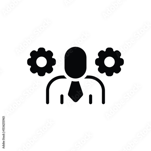 Black solid icon for administrating