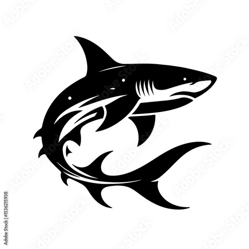 shark silhouette , shark vector