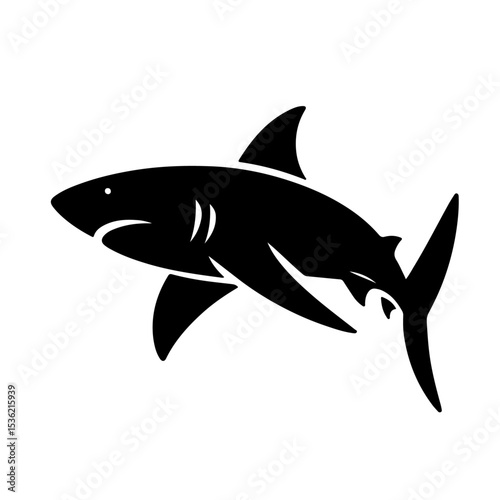 shark silhouette , shark vector