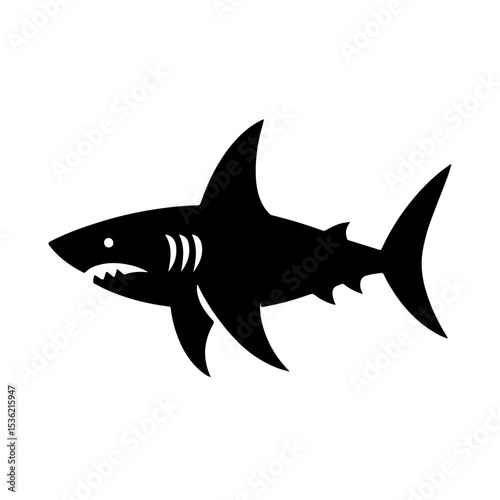 shark silhouette , shark vector