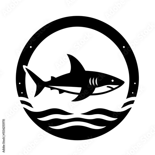 shark silhouette , shark vector