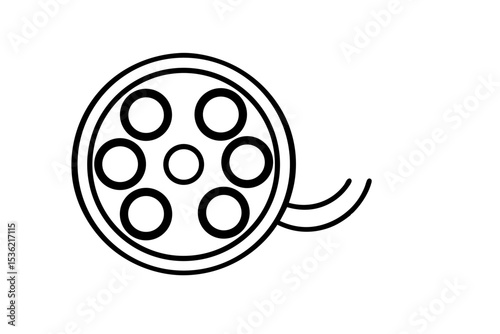 Film Reel silhouette vector illustration
