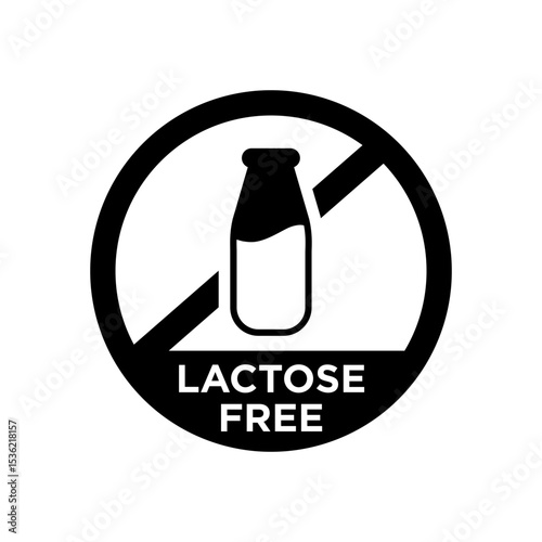 LACTOSE FREE black VECTOR LOGO SIGN SYMBOL logo