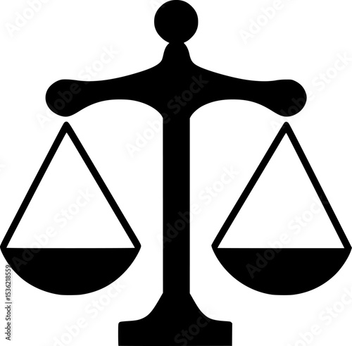 Black Silhouette Vector of Equality Rights Symbol Icon