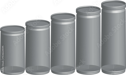 aluminum cans isolated on white background