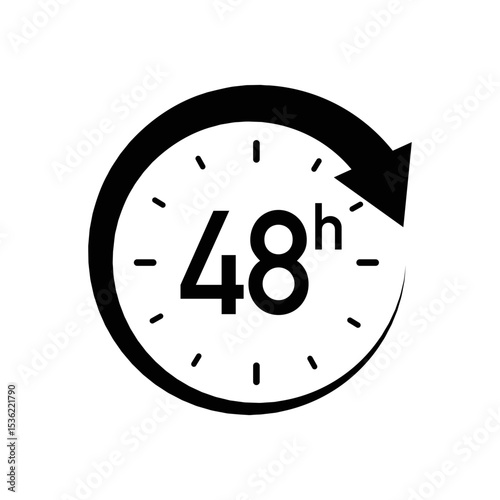 48 hour icon LOGO SIGN